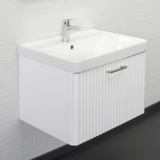 Тумба-умывальник Comforty Ангара-60П белый матовый c раковиной Comforty 4460